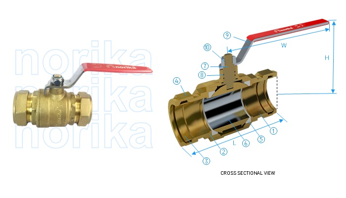 Handle Ball Valve - Brass Full Bore Ball Valve With Compression / 2 Way Ball Valve